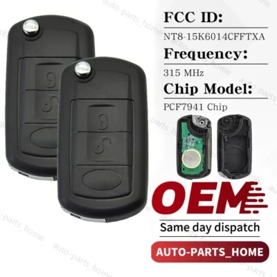 1/2 pieza de repuesto para NT8-15K6014CFFTXA Land Rover llave remota llave abatible 315 MHz Foto 1 de 4