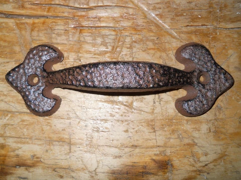 1 Cast Iron Antique Style RUSTIC ARROW Barn Handle, Gate Pull, Shed Door Handles Cover
