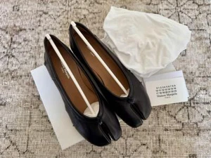 Maison Margiela Tabi Bailarinas Zapatos de Ballet Para Mujer Negros Talla 36 Italia Nuevo - Imagen 1 de 14