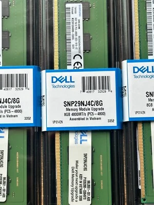 Dell Memory Upgrade - 8 GB - 1Rx16 DDR5 UDIMM 4800 MT/s - Image 1 of 3