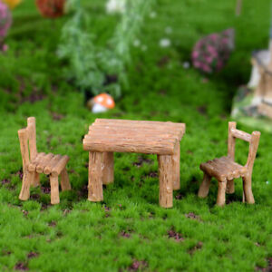  Mikrogartenverzierung Mini-Tisch Und Stuhl Quadrat Schmücken