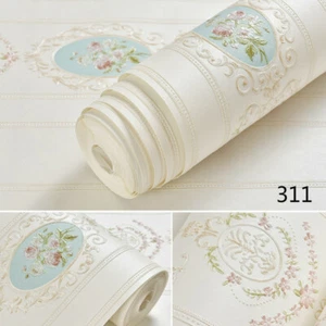 10M Embossed Floral Wallpapers Non-woven 3D Wall Paper Stickers Room Rolls Sheet - Picture 1 of 13
