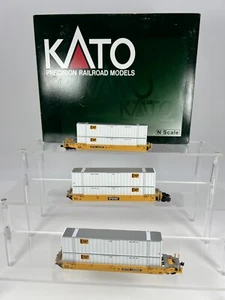 Kato #106-6115 N Scale Gunderson MAXI-IV Double Stack Car TTX 2 Excellent Cond. - Picture 1 of 15
