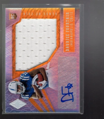 B2039- 2018 Panini Phoenix Rookie Jumbo Jsy Auto Orange #33 Daurice Fountain /99 - Image 1 of 2