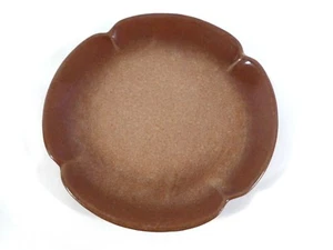 Frankoma Plainsman Brown 5GS Dessert Salad Scalloped Plate 6.5" Vintage Pottery - Picture 1 of 4
