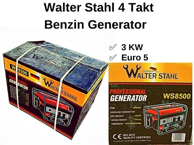 Stromerzeuger 3 kW Euro 5 Notstromaggregat Generator Benzin Stromerzeuger - Bild 1 von 2