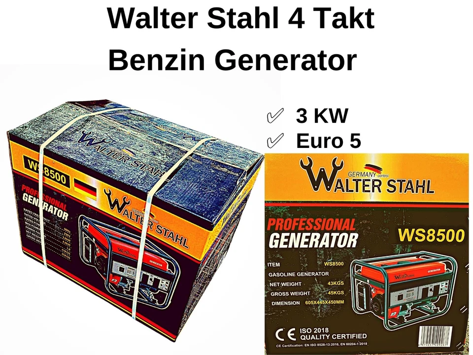 Stromerzeuger 3 kW Euro 5 Notstromaggregat Generator Benzin Stromerzeuger - Bild 1 von 2