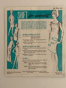 Vintage Coats & Clark’s Shift for Yourself Terry Shift Pattern Crafting Leaflet - Picture 1 of 1