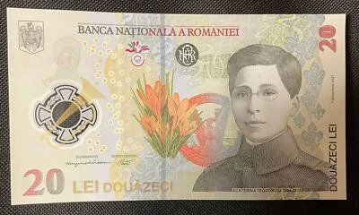 Romania / 20 Lei / Ecaterina Teodoroiu / Polymer / 5 consecutive UNC - Image 1 of 2