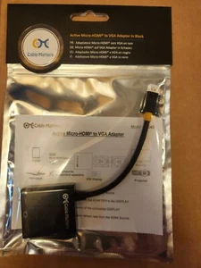Cable Matters Active Micro HDMI to VGA adapter  - Picture 1 of 9