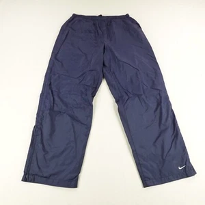 Vintage Nike Pants Mens XL Blue Windbreaker Lined Ankle Zip Track Swoosh Y2K ^ - Picture 1 of 17