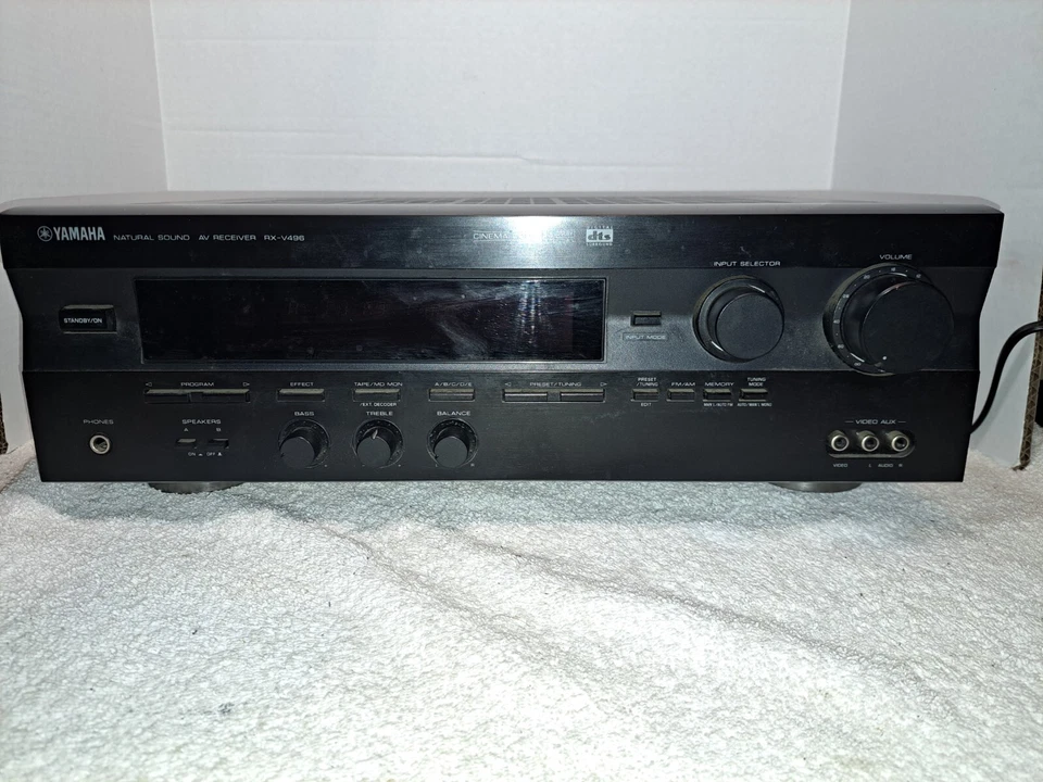 Yamaha RX-V496 210W  Stereo Sound Receiver Tested Cinema W/OEM remote Bundle - Image 1 of 4