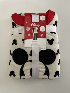 NEW Disney Mickey Mouse Kids Pajama Set Fleece 2 Piece Holiday LongSleeve Size 8 - Picture 1 of 2