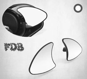 Fit H-D 2014-19 TRIKE Mobula Black Anodized Fairing Mount Mirror Assembly Set - Picture 1 of 9