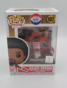 JULIUS ERVING DR J PHILADELPHIA 76ERS HOF SIGNED BASKETBALL FUNKO POP BECKETT - Picture 1 of 7