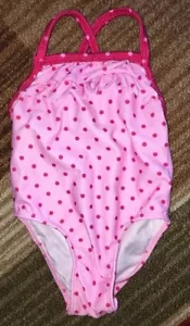 Costume da bagno AL & RAY taglia 18 mesi rosso e bianco rosa con pois rossi - Foto 1 di 5
