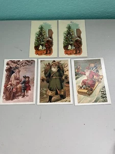 5 Vintage Christmas SANTA CLAUS POSTCARD/CARD LOT Hong Kong, Singapore - Picture 1 of 10