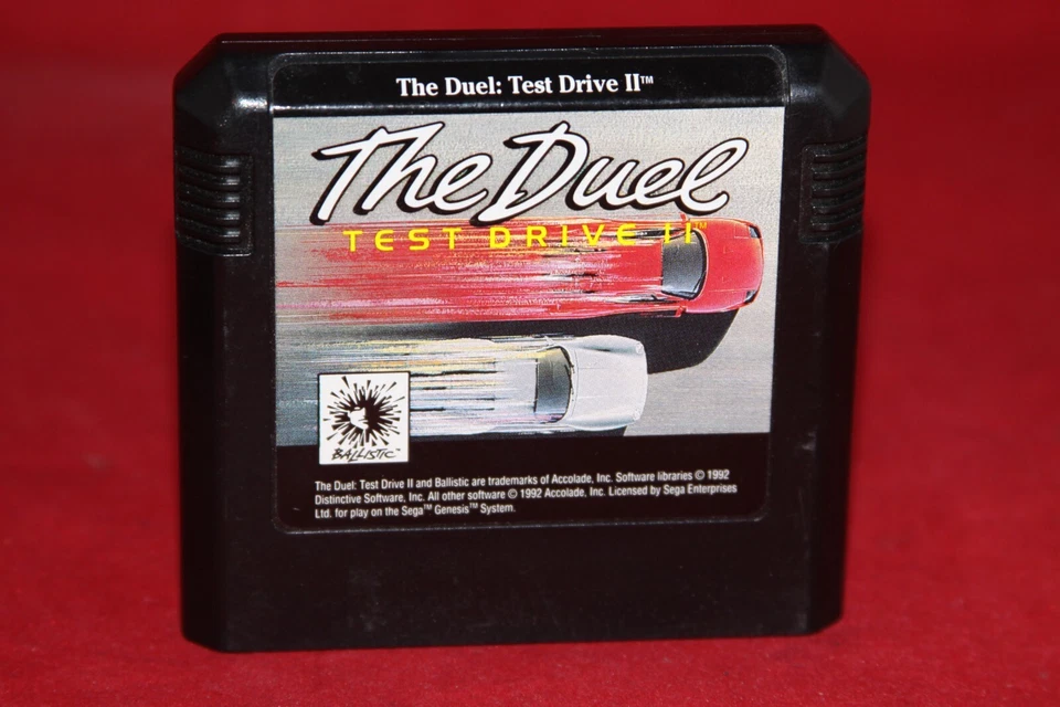 The Duel: Test Drive II 2 (Sega Genesis, 1992) Authentic Game Cartridge - Image 1 of 3