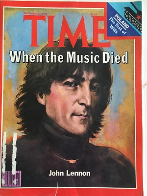 JOHN LENNON TIME MAGAZINE DEC. 22, 1980 "WHEN THE MUSIC DIED" - Image 1 of 4