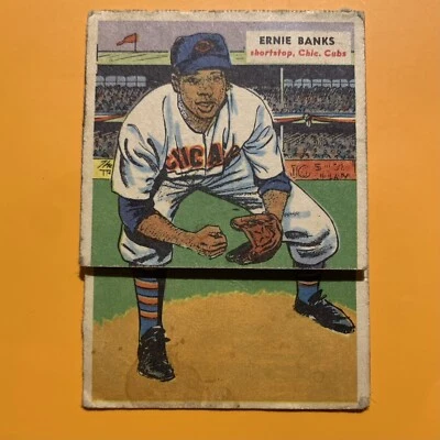 1955 Topps Double Headers #31 Howie Pollet & #32 ERNIE BANKS Baseball Card - Image 1 of 3