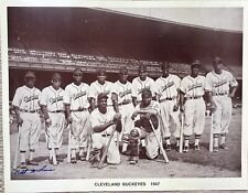 Negro Leagues Autographed 15x18, 1947 Cleveland Buckeyes Team auto by Nat McClin