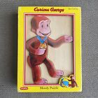 Vintage 1995 Schylling Curious George Moody Wooden Puzzle 18 piece set 6 changes