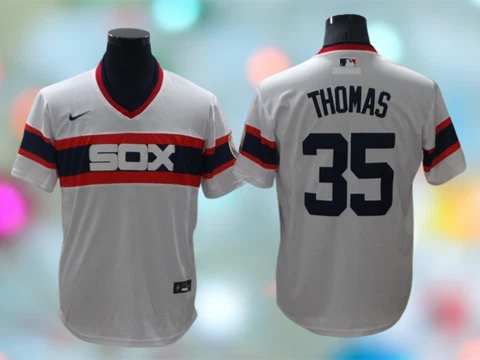 Men's Chicago White Sox  - #35 Frank Thomas Cool Base Stitched Jersey Cover