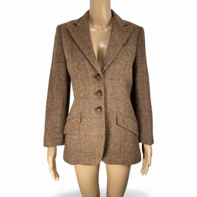 The Rugby Ralph Lauren Wool Blend Women’s Plaid Tweed Blazer Size 4 - Image 1 of 4