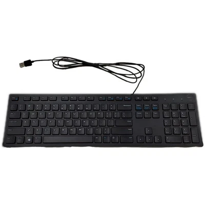 Dell KB216-BK-US проводной USB тонкий клавиатуры черный тихий клавиши новый открытая коробка - Изображение 1 из 4