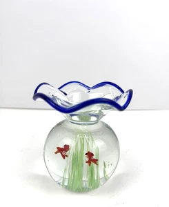 Pisapapeles vintage italiano de cristal de Murano para acuario pecera arte soplado a mano - Imagen 1 de 4