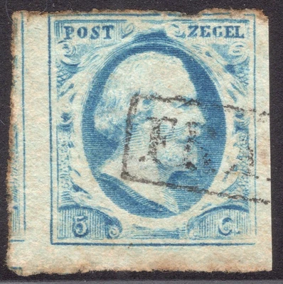 NETHERLANDS first issue 1852 #1 with 3 broad margins used - Image 1 of 2