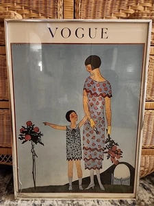 Vogue Magazine 15 agosto 1925 fine agosto Andre E MartyCover poster incorniciato 19x26 - Foto 1 di 14
