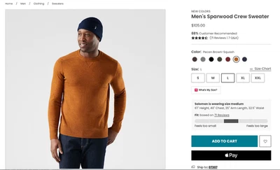 Smartwool Men's Sparwood Crew Sweater - Size Small - New with Tags - Image 1 of 4