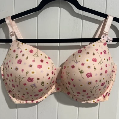 Victoria's Secret Push-Up Bra Underwire Support Pink Floral Size 38DDD - Image 1 of 4
