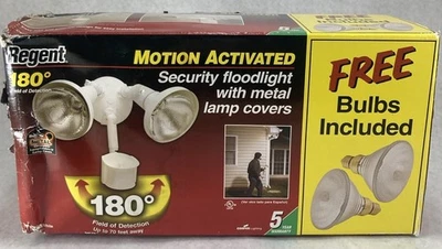 Luz de inundación de seguridad activada por movimiento Regent 180 grados MS185RWB cubiertas metálicas Foto 1 de 4