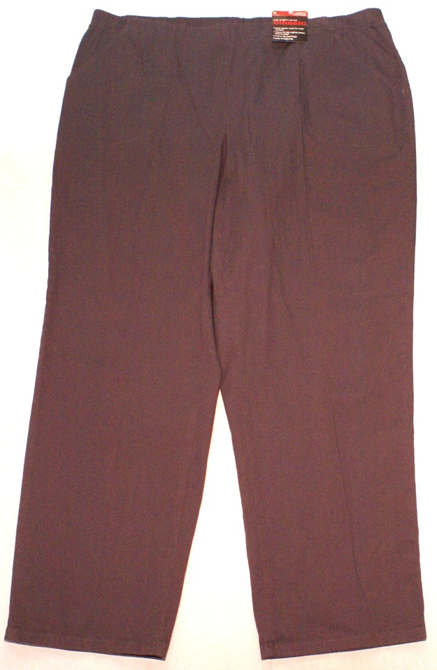 JMS Just My Size Classic Gray Pull On Stretch Straight Leg Pants, Women's 3X - Image 1 of 3