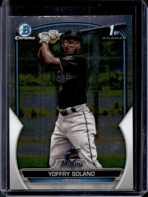 2023 Bowman Yoffry Solano Chrome 1st #BCP-72 Marlins - Image 1 of 2