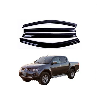 Se adapta a Mitsubishi L200 2011-2015 ventana lateral ventilación visera sol lluvia deflector protector Foto 1 de 4