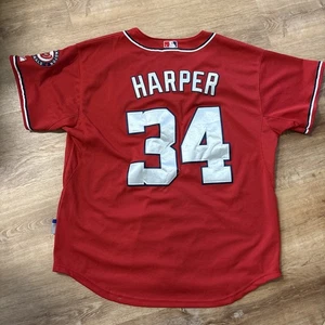 Bryce Harper #34 Washington Nationals MLB Trikot Majestic Authentic Größe 50 rot - Bild 1 von 15