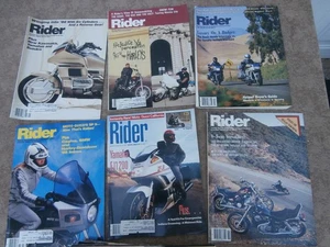 66 Vintage RIDER Motorcycle Magazines 1980's - 1990's - Imagen 1 de 11