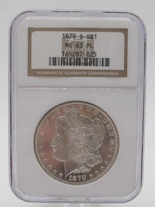 1879-S $1 Morgan Silver Dollar NGC MS63 PL Proof Like No Reserve - Picture 1 of 12