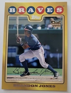 Brandon Jones Topps 2008 Rookie Card No RV13 - Imagen 1 de 2