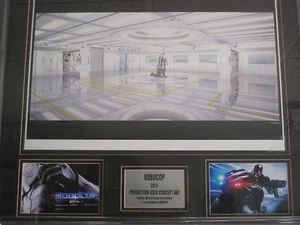 Robocop 2014 Production Used Concept Art 22x25 Matted Display (MGM COA) Framed  - Bild 1 von 3