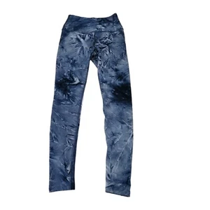 Beyond Yoga Leggings XS Smokeshow Wave High Waisted Long Outlaw Navy Smoke Gym - Picture 1 of 10