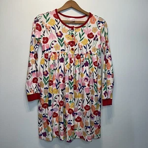 Hanna Andersson Youth Girls Sz 10 Bright Multicolored Long Sleeve Dress Cotton - Picture 1 of 7