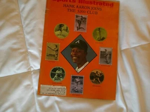 Revista Sports Illustrated 25 de mayo de 1970 con portada de éxito número 3000 de Hank Aaron buena - Imagen 1 de 1