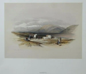 SAREPTA, por David Roberts, fecha 1845. Litografía coloreada a mano. Antiguo original - Imagen 1 de 3
