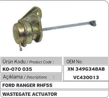 Actuador turbocompresor Ford Ranger / Courier - Mazda B2500 VC430013 XN349G348AB Foto 1 de 1