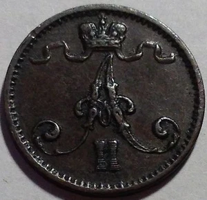 FINLAND RUSSIAN OCCUPATION / 1872 Penni Alexander II. - Picture 1 of 2