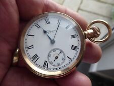 Gold Plated 17 Jewelled Waltham Mass P S Bartlett Pocket Watch WORKING